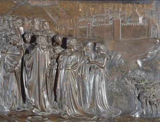 Detail van de menigte, Heiligdom van St. Zenobius (detail)